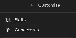 Sección de conectores en Claude desktop
