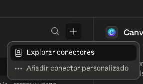 Opción para añadir conector personalizado en Claude